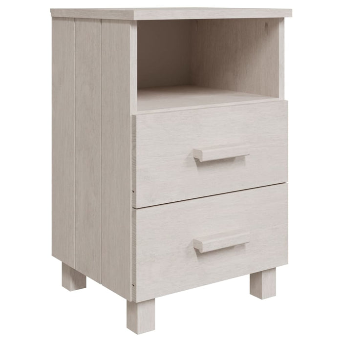 Comodini HAMAR 2 pz Bianchi 40x35x62 cm in Legno di Pino 340417