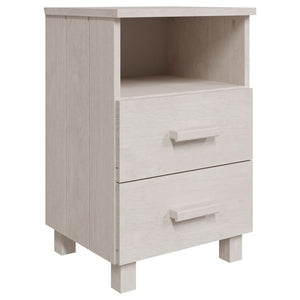 Comodini HAMAR 2 pz-Tavolino da notte Bianchi 40x35x62 cm in Legno di Pino