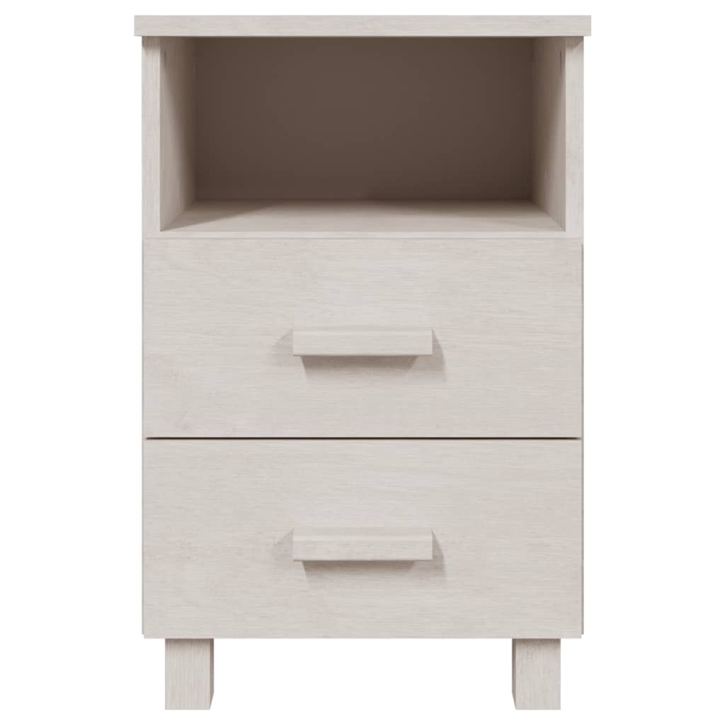 Comodini HAMAR 2 pz Bianchi 40x35x62 cm in Legno di Pino 340417