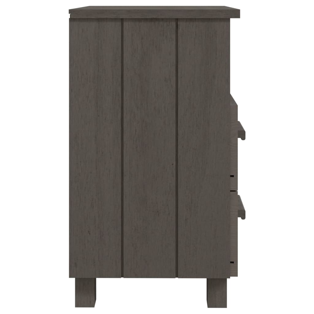 Comodini HAMAR 2 pz-Set di 2 Tavolino da notte Grigio Chiaro 40x35x62 cm Legno di Pino