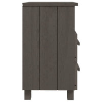 Comodini HAMAR 2 pz-Set di 2 Tavolino da notte Grigio Chiaro 40x35x62 cm Legno di Pino