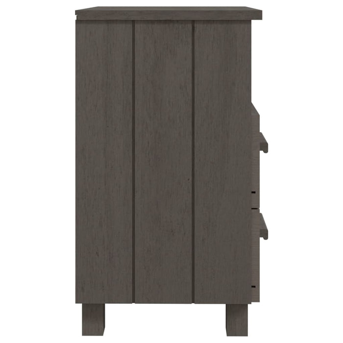 Comodini HAMAR 2 pz-Set di 2 Tavolino da notte Grigio Chiaro 40x35x62 cm Legno di Pino