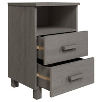 Comodini HAMAR 2 pz-Set di 2 Tavolino da notte Grigio Chiaro 40x35x62 cm Legno di Pino