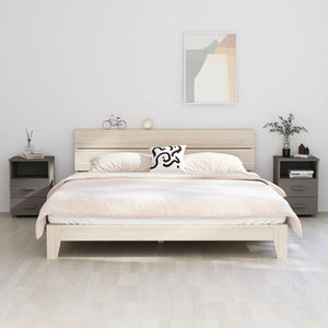 Comodini HAMAR 2 pz-Set di 2 Tavolino da notte Grigio Chiaro 40x35x62 cm Legno di Pino