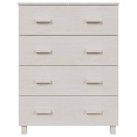 Credenza-Buffet-Armadio da cucina HAMAR Bianca 79x40x103,5 cm in Legno Massello di Pino