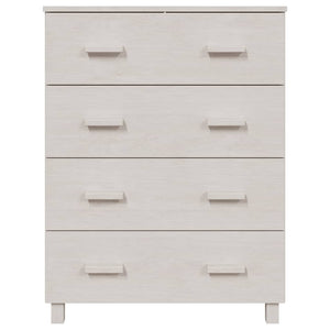 Credenza-Buffet-Armadio da cucina HAMAR Bianca 79x40x103,5 cm in Legno Massello di Pino