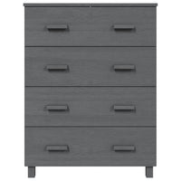 Credenza HAMAR Grigio Scuro 79x40x103,5 cm Legno Massello Pino 340426