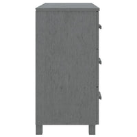 Credenza HAMAR Grigio Scuro 90x40x80 cm Legno Massello di Pino 340430