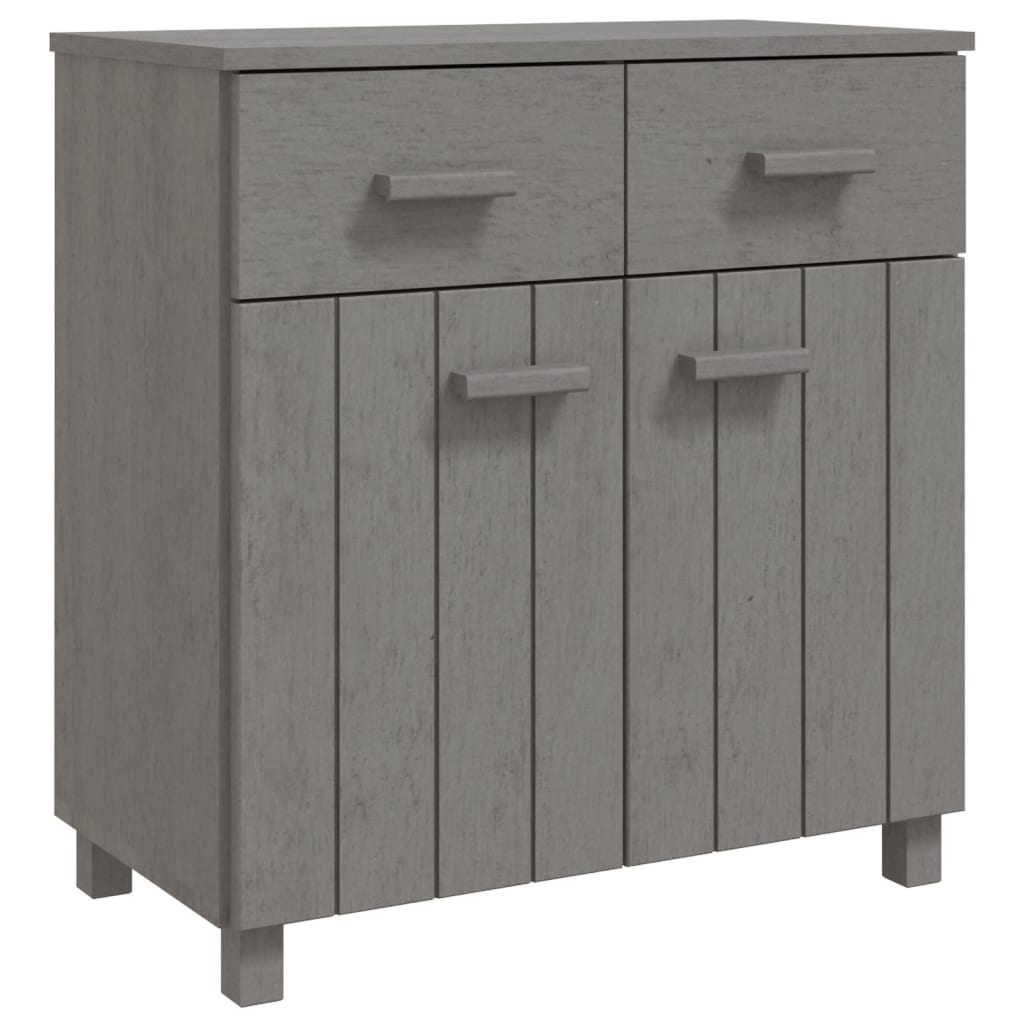 Credenza Grigio Chiaro 79x40x80 cm in Legno Massello di Pino cod mxl 6590