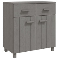 Credenza Grigio Chiaro 79x40x80 cm in Legno Massello di Pino cod mxl 6590
