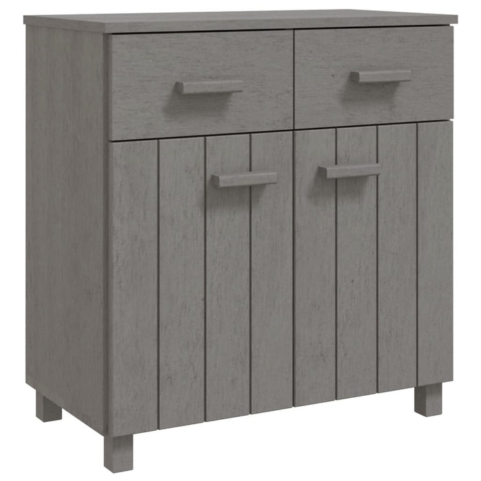 Credenza Grigio Chiaro 79x40x80 cm in Legno Massello di Pino cod mxl 6590