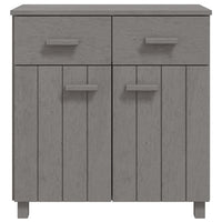 Credenza Grigio Chiaro 79x40x80 cm in Legno Massello di Pino cod mxl 6590