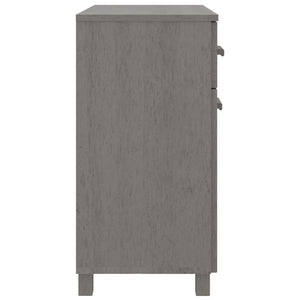 Credenza Grigio Chiaro 79x40x80 cm in Legno Massello di Pino cod mxl 6590