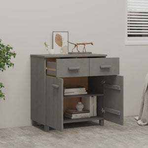 Credenza Grigio Chiaro 79x40x80 cm in Legno Massello di Pino cod mxl 6590
