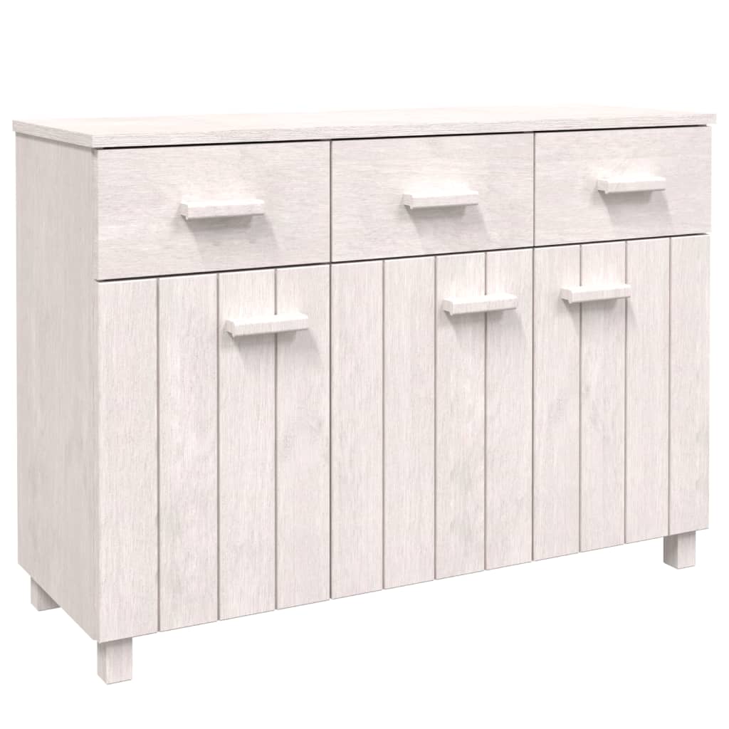 Credenza Bianca 113x40x80 cm in Legno Massello di Pino cod mxl 20541