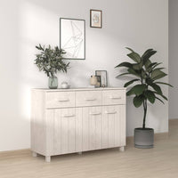 Credenza Bianca 113x40x80 cm in Legno Massello di Pino cod mxl 20541