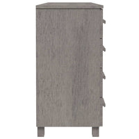 Credenza HAMAR Grigio Chiaro 113x40x80cm Legno Massello di Pino 340447