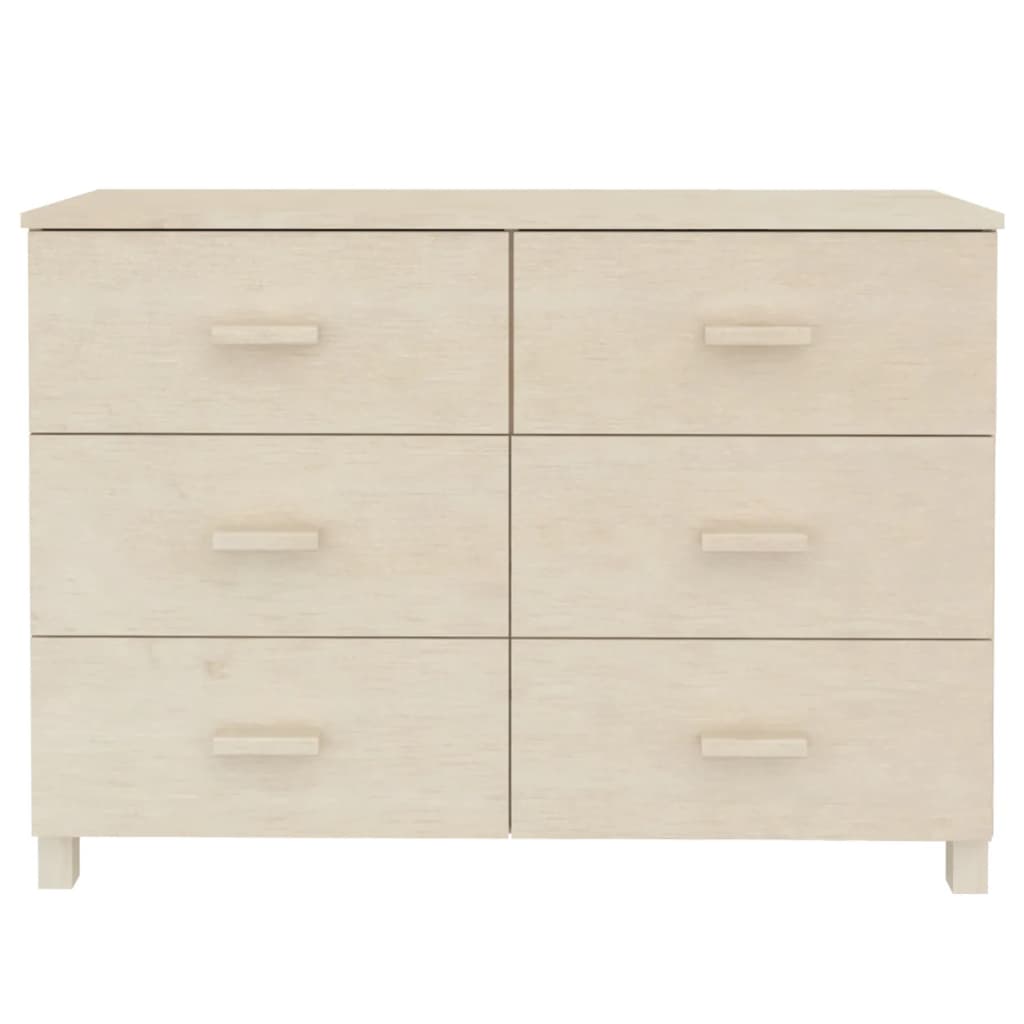 Credenza HAMAR ambra 113x40x80 cm in Legno Massello di Pino 340448
