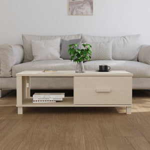 Tavolino HAMAR ambra 100x55x35 cm in Legno Massello di Pino 340452