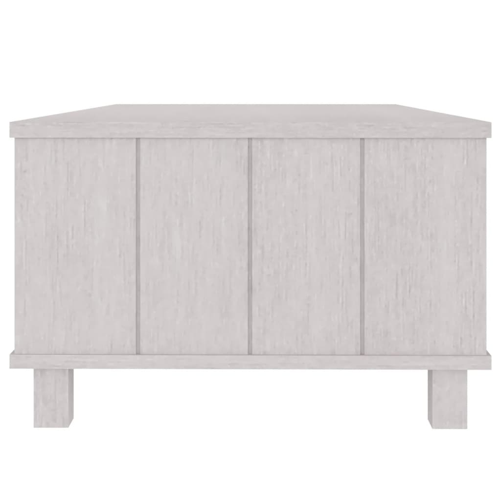 Tavolino da Salotto Bianco 100x55x35 cm Legno Massello di Pino cod mxl 24660