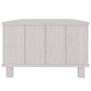 Tavolino da Salotto Bianco 100x55x35 cm Legno Massello di Pino cod mxl 24660