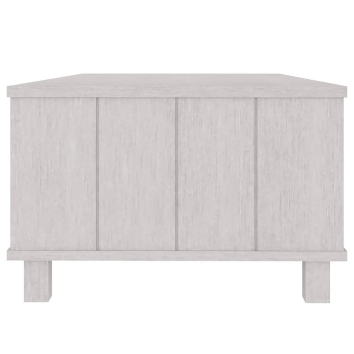 Tavolino da Salotto Bianco 100x55x35 cm Legno Massello di Pino cod mxl 24660