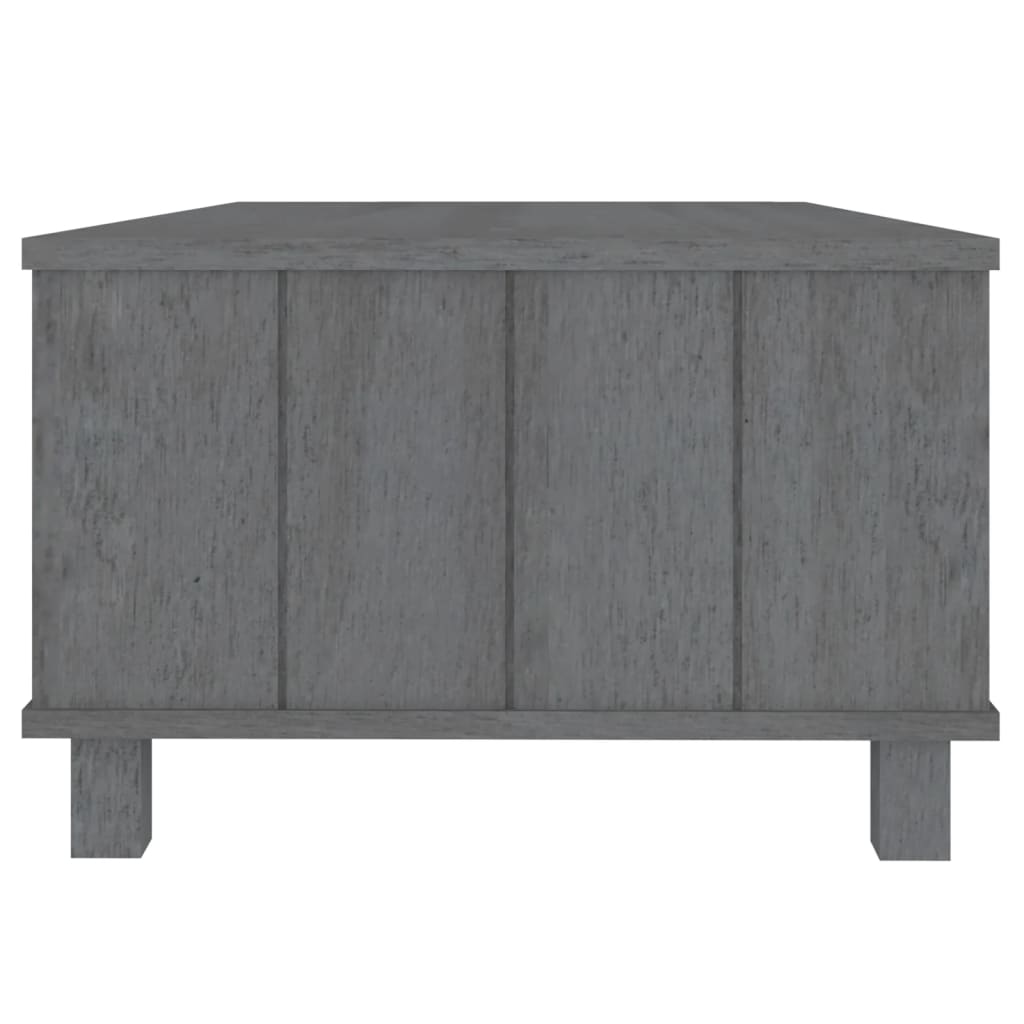 Tavolino Grigio Scuro 100x55x35 cm in Legno Massello di Pino