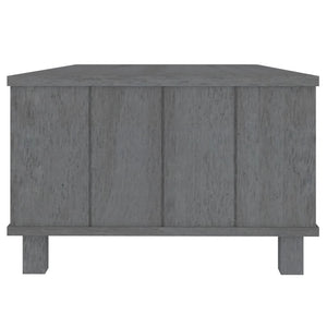 Tavolino Grigio Scuro 100x55x35 cm in Legno Massello di Pino