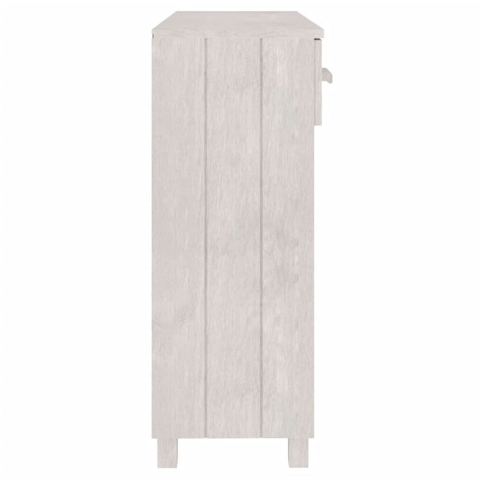 Tavolo Consolle Bianco 90x35x90 cm Legno Massello di Pino 340465