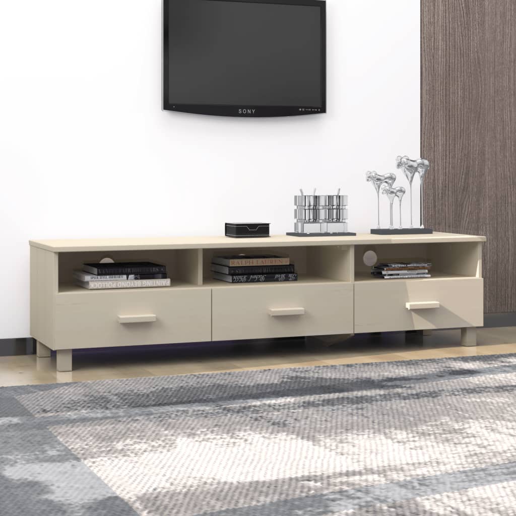 Mobile TV HAMAR ambra 158x40x40 cm in Legno Massello di Pino 340472