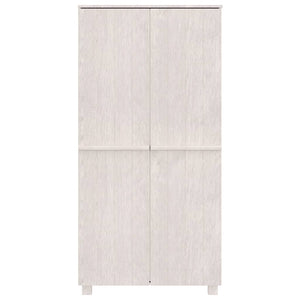 Armadio Bianco 89x50x180 cm in Legno Massello di Pino cod mxl 64162