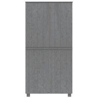 Armadio Grigio Scuro 89x50x180 cm in Legno Massello di Pino cod mxl 66046