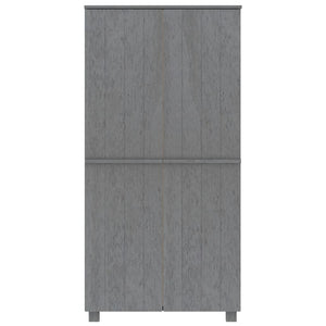 Armadio Grigio Scuro 89x50x180 cm in Legno Massello di Pino cod mxl 66046