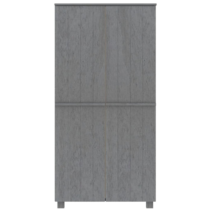 Armadio Grigio Scuro 89x50x180 cm in Legno Massello di Pino cod mxl 66046
