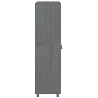 Armadio Grigio Scuro 89x50x180 cm in Legno Massello di Pino cod mxl 66046