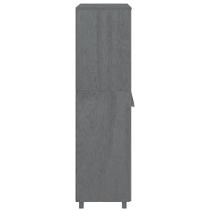 Armadio Grigio Scuro 89x50x180 cm in Legno Massello di Pino cod mxl 66046