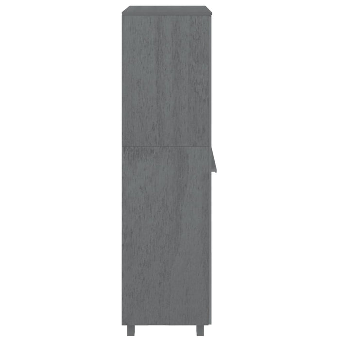 Armadio Grigio Scuro 89x50x180 cm in Legno Massello di Pino cod mxl 66046