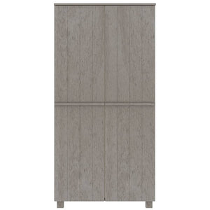 Armadio Grigio Chiaro 89x50x180 cm in Legno Massello di Pino cod mxl 60397
