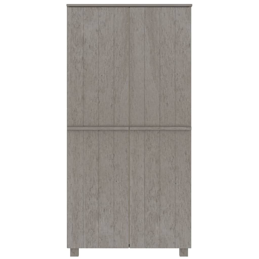 Armadio HAMAR Grigio Chiaro 89x50x180 cm Legno Massello di Pino 340483