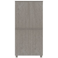 Armadio HAMAR Grigio Chiaro 89x50x180 cm Legno Massello di Pino 340483