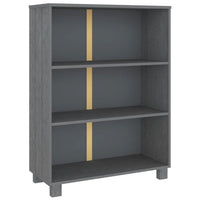 Libreria Grigio Scuro 85 x 35 x 112 cm Legno Massello di Pino