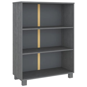 Libreria Grigio Scuro 85 x 35 x 112 cm Legno Massello di Pino