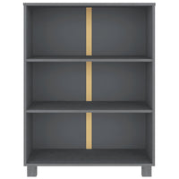 Libreria Grigio Scuro 85 x 35 x 112 cm Legno Massello di Pino