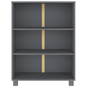 Libreria Grigio Scuro 85 x 35 x 112 cm Legno Massello di Pino