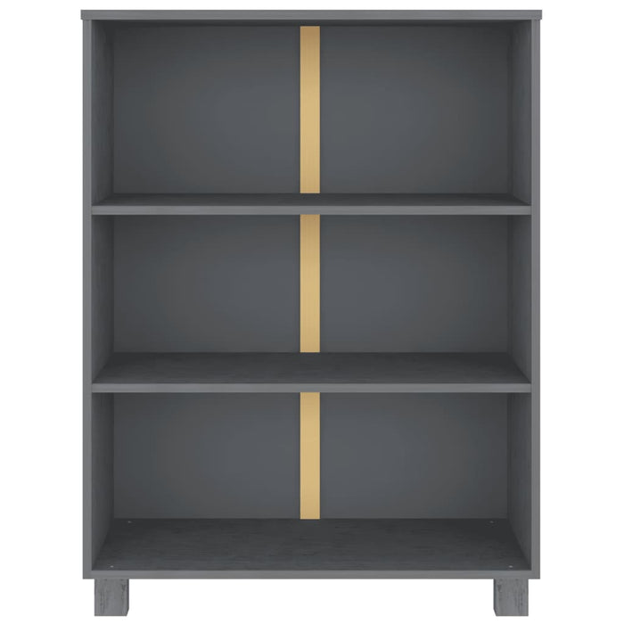 Libreria Grigio Scuro 85 x 35 x 112 cm Legno Massello di Pino