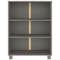 Libreria HAMAR Grigio Chiaro 85x35x112cm Legno Massello di Pino 340487