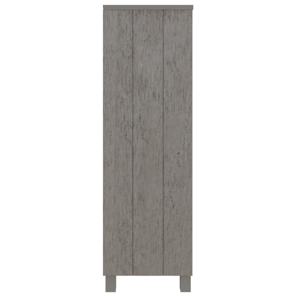 Libreria HAMAR Grigio Chiaro 85x35x112cm Legno Massello di Pino 340487