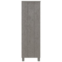 Libreria HAMAR Grigio Chiaro 85x35x112cm Legno Massello di Pino 340487