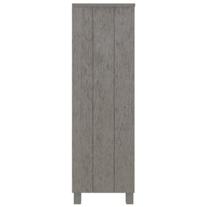 Libreria HAMAR Grigio Chiaro 85x35x112cm Legno Massello di Pino 340487