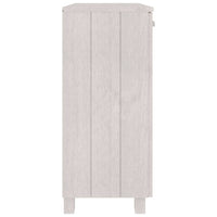 Credenza HAMAR Bianca 85x35x80 cm in Legno Massello di Pino 340493